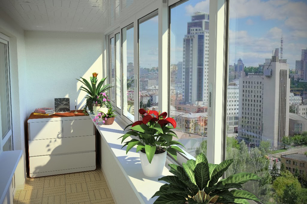 Тип остекления балкона: металлопластиковые системы (окна ПВХ)