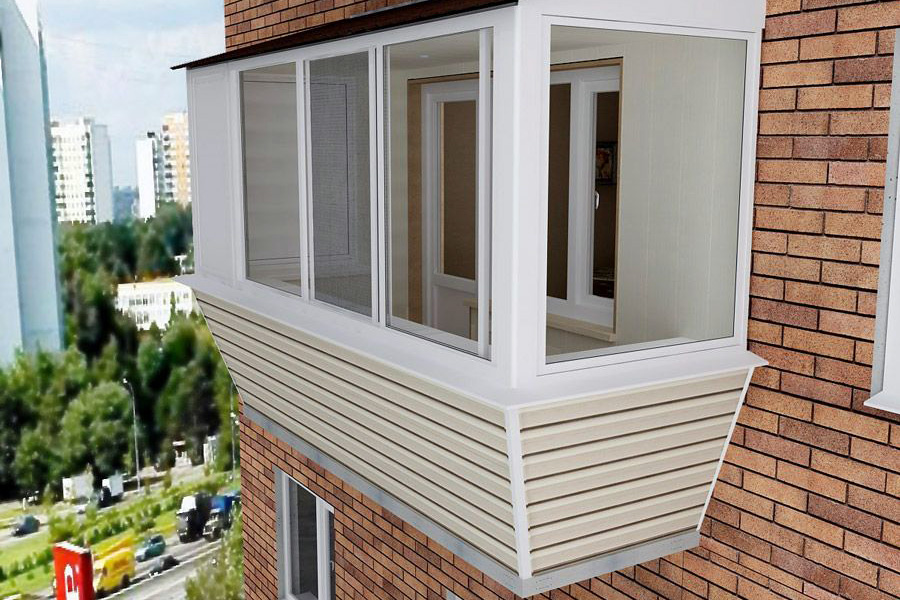Преимущества внешней отделки балкона металлическим сайдингом
